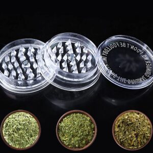 3 Pack Herb Grinder For Manual, 2.3in Small Spice Grinder With Storage, Portable And Disposable Plastic Grinder, Green