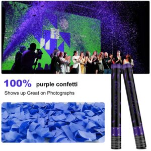 Confetti Cannons Confetti Poppers,15 Inch Purple Party Poppers Confetti Shooters, WORKKEEP Violet Confetti Pop for Birthday Wedding Celebration Graduate Decorations Air Powered Confetti Gun