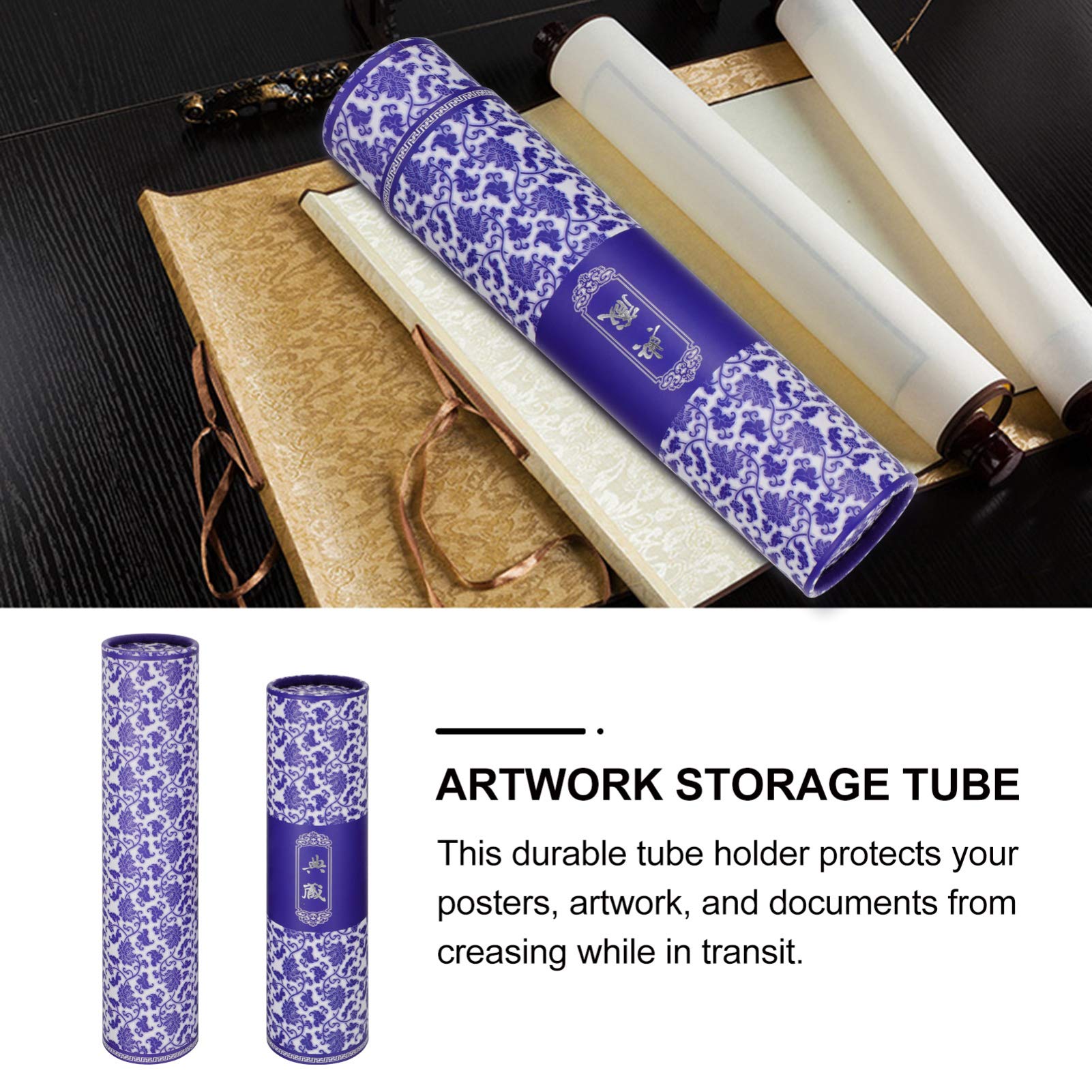 SEWACC Pull-out Poster Tube Drawing Tube Blueprint Case Poster Tubes for Storage Paper Tube Blueprint Storage Fishing Rod Case Document Holder Craft Specialty Paper Cylinder Support