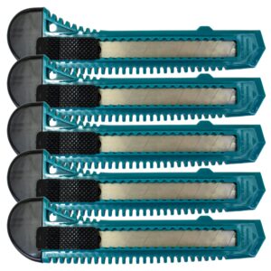 motoproducts 5 turquoise retractable utility knife wholesale 6 inch manual lock box cutter snap off blade