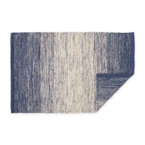 DII Woven Cotton Throw Rug, Area Rugs for Kitchen, Bedroom, Bathroom or Entry Way, Small Rug, 2x3, Ombre French Blue