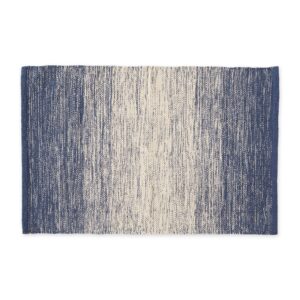 dii woven cotton throw rug, area rugs for kitchen, bedroom, bathroom or entry way, small rug, 2x3, ombre french blue