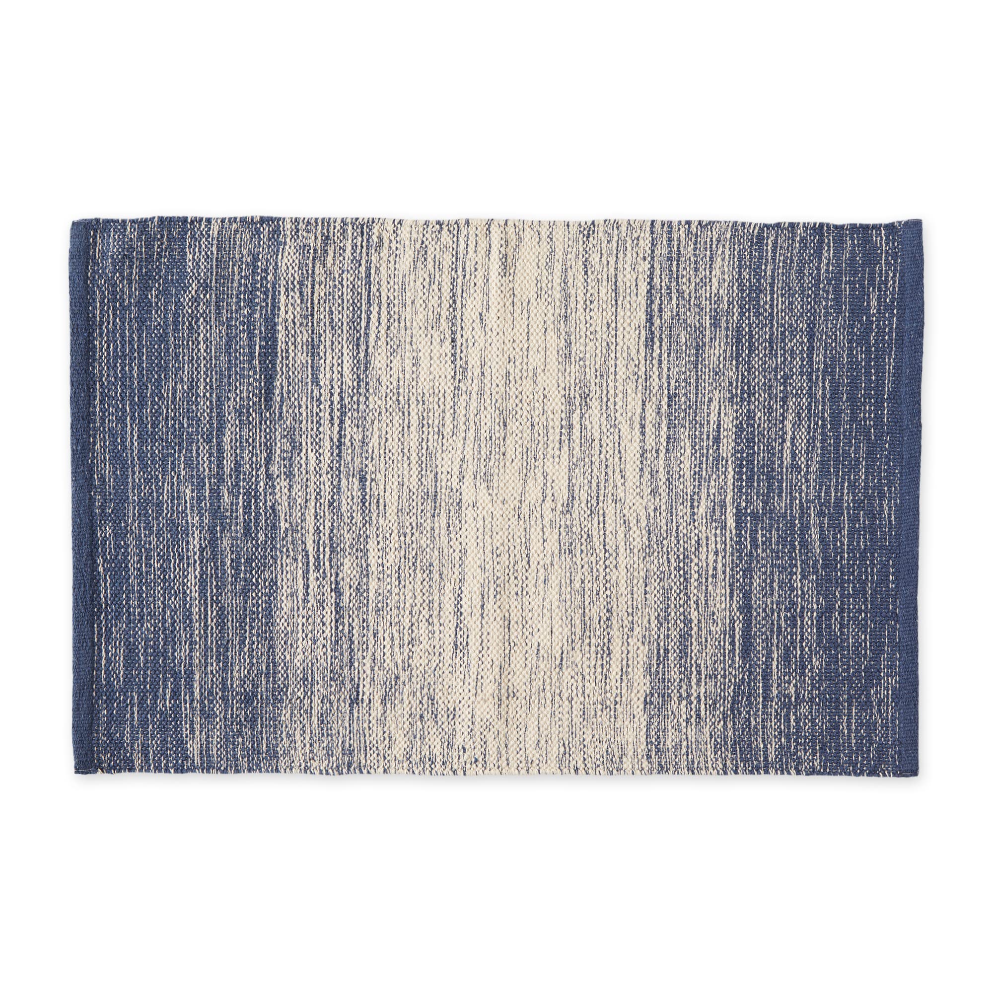 DII Woven Cotton Throw Rug, Area Rugs for Kitchen, Bedroom, Bathroom or Entry Way, Small Rug, 2x3, Ombre French Blue