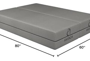 Greaton 14-Inch Ananda Pearl and Gel Memory Foam Hybrid Mattress with Zipper System | Standard Size, Breathable, Plush, Mesh Sides with Removable and Washable Cover, Queen