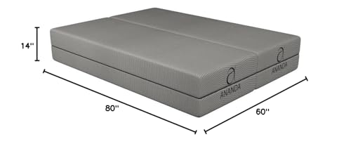 Greaton 14-Inch Ananda Pearl and Gel Memory Foam Hybrid Mattress with Zipper System | Standard Size, Breathable, Plush, Mesh Sides with Removable and Washable Cover, Queen