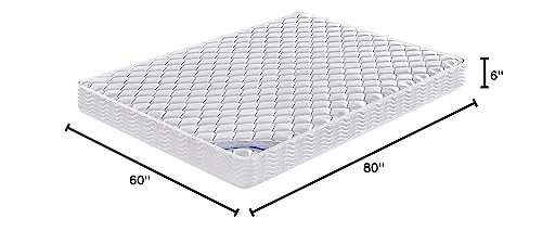 Oliver & Smith Queen Mattress - 6 Inch Hybrid Queen Size Mattress with Pocketed Coil Springs with High Density & Comfort Cold Foam - Eco-Friendly, Breathable Mattress Queen Size Medium Firmness