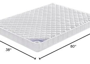 Oliver & Smith 6 Inch Hybrid Twin XL Mattress, Pocketed Coil Springs & High Density Cold Foam, Polyester Cover Comfort Tight Top, Medium Firm