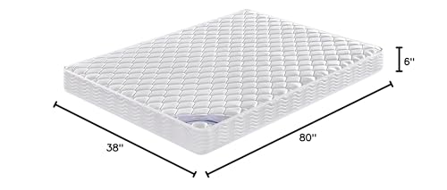 Oliver & Smith 6 Inch Hybrid Twin XL Mattress, Pocketed Coil Springs & High Density Cold Foam, Polyester Cover Comfort Tight Top, Medium Firm