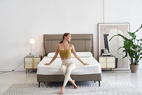 Oliver & Smith Queen Mattress - 6 Inch Hybrid Queen Size Mattress with Pocketed Coil Springs with High Density & Comfort Cold Foam - Eco-Friendly, Breathable Mattress Queen Size Medium Firmness