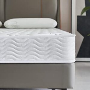 Oliver & Smith Queen Mattress - 6 Inch Hybrid Queen Size Mattress with Pocketed Coil Springs with High Density & Comfort Cold Foam - Eco-Friendly, Breathable Mattress Queen Size Medium Firmness