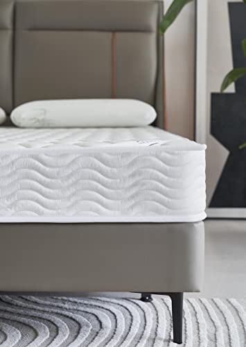 Oliver & Smith Queen Mattress - 6 Inch Hybrid Queen Size Mattress with Pocketed Coil Springs with High Density & Comfort Cold Foam - Eco-Friendly, Breathable Mattress Queen Size Medium Firmness