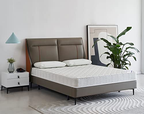 Oliver & Smith Queen Mattress - 6 Inch Hybrid Queen Size Mattress with Pocketed Coil Springs with High Density & Comfort Cold Foam - Eco-Friendly, Breathable Mattress Queen Size Medium Firmness