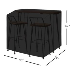 Izzybang Bar Height Outdoor Patio Set Cover Heavy Duty Waterproof 48 inch Patio Bar Height Table and Chairs Set Cover