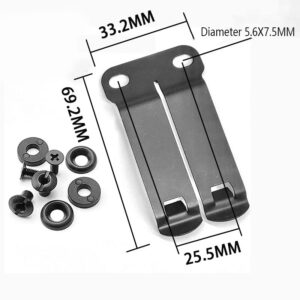 ZCZQC Discreet Monoblock Clip Sheath Belt Clip Clasp Metal Mounting Hardware with Screws