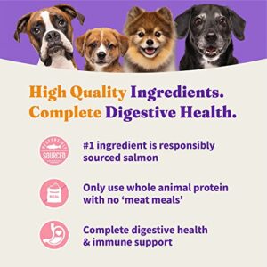 Halo Purely for Pets Holistic Dog Food, Complete Digestive Health Wild-Caught Salmon and Whitefish Recipe, Dry Dog Food Bag, Small Breed Formula, 3.5-lb Bag