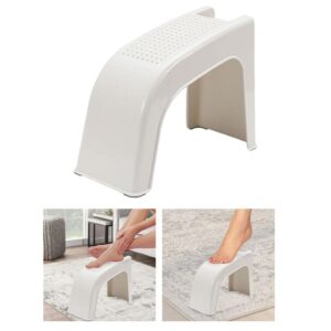 Milageto Shower Foot Rest Stand, Multifunctional Storage Shower Foot Stool, for