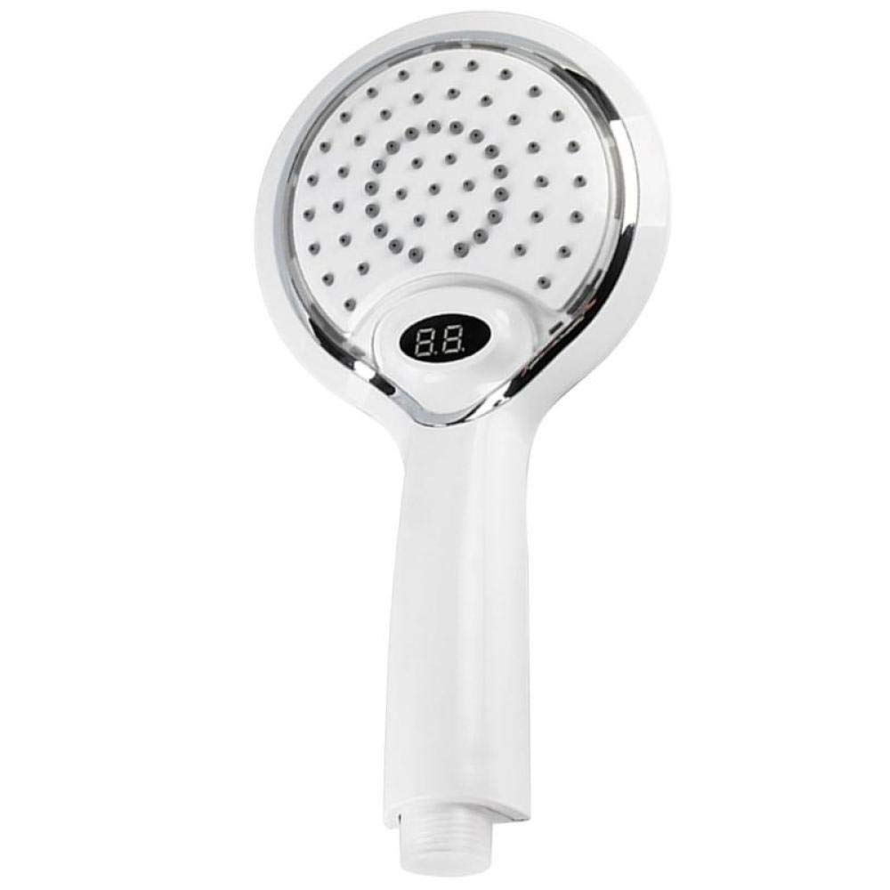 FUTENI Shower Head LCD Hand Shower Led Handheld Shower Head with Temperature Digital Display 3 Colors Change Water Powered Shower Sprinkler Showerhead