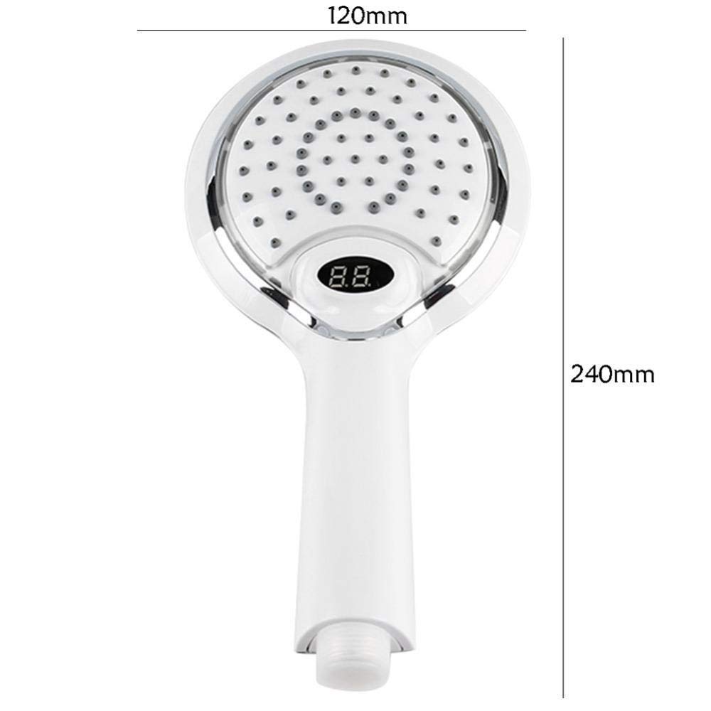 FUTENI Shower Head LCD Hand Shower Led Handheld Shower Head with Temperature Digital Display 3 Colors Change Water Powered Shower Sprinkler Showerhead