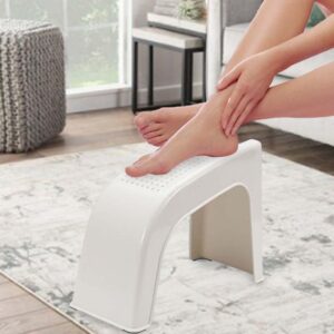 Milageto Shower Foot Rest Stand, Multifunctional Storage Shower Foot Stool, for