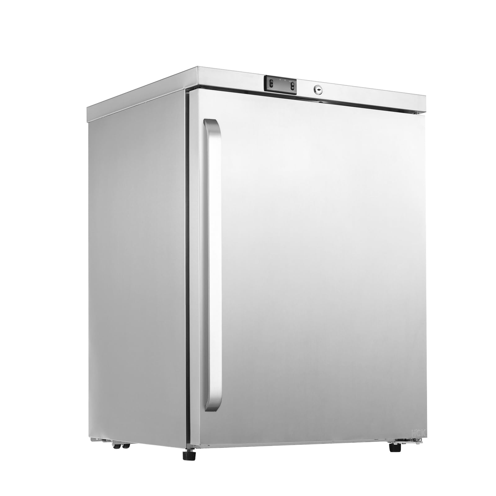 HCK 4.1 Cu.ft. Undercounter Freezer with Food-Grade Stainless Steel Body, Electronic Temperature Control, Lockable Door, 3 Movable Baskets, Built Design for Home and Commercial Use, 11 to 3.2℉.