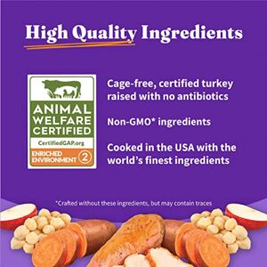 Halo Purely for Pets Holistic Dog Food, Complete Digestive Health Grain Free Cage-Free Turkey and Sweet Potato Recipe, Healthy Weight Support, Dry Dog Food Bag, Adult Formula, 3.5-lb Bag