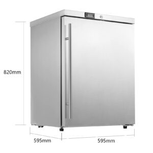 HCK Commercial Undercounter Refrigerator with 5.4 Cu.ft Capacity, Electronic Temperature Control, Locking Door, 3 Adjustable Shelves, Built-in Design - Perfect for Both Home and Business Use