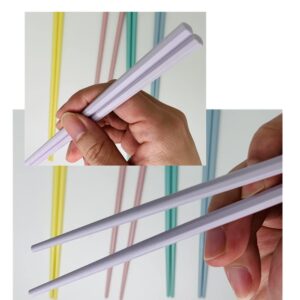 5 Pairs Fiberglass Reusable Chopsticks, Non-Slip, 5 Pairs Set (Rainbow)