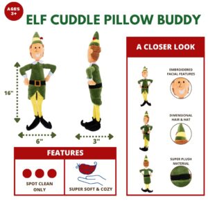 Franco Elf Buddy The Elf Movie Holiday Bedding Super Soft Plush Cuddle Pillow Buddy, One Size, (Officially Elf The Movie Product)