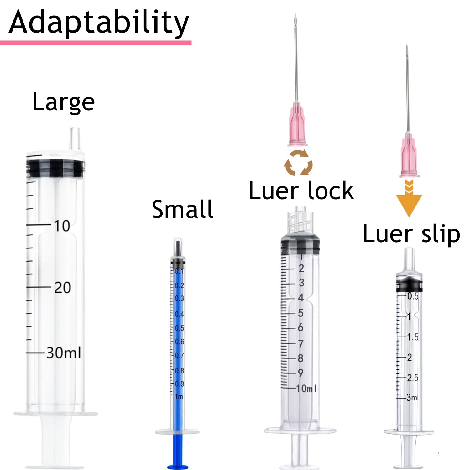 100 Pcs 18Ga 1 Inch/25mm Lab Dispensing Needle Luer Lock, Individually Sealed Wrapped