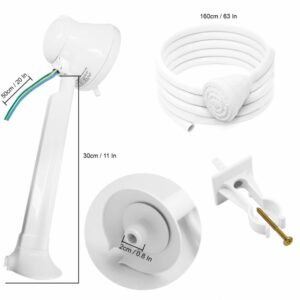 FAME - Electric shower 110V - 4 temperatures. Includes: Head, hose with hand head + support, installation tube, free spare resistance included - Calentador de Agua Electrico.