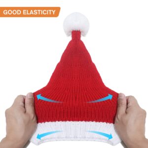 OCTEEN Santa Hat Christmas Hats Xmas Party Hat Red Knitted Beanie Hat For Adult Women Men