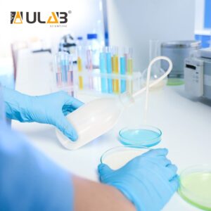 ULAB 6pcs of Vol.250ml (8oz) Wash Bottles, Narrow Mouth Squeeze Bottles, LDPE material, with Long Dispensing Tube, UWB1025