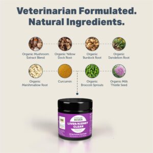 Four Leaf Rover - Liver/Kidney Supplements for Dogs | Enhance & Support Liver/Kidney Functions | Dog Kidney Support |Proprietary Blend of Organic Mushroom – 60-Day Medium Dog Supply