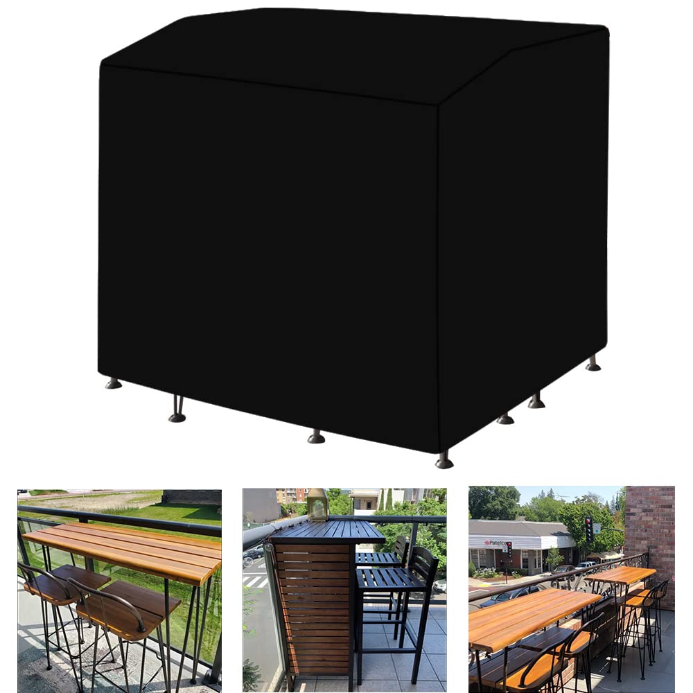 Izzybang Bar Height Outdoor Patio Set Cover Heavy Duty Waterproof 48 inch Patio Bar Height Table and Chairs Set Cover