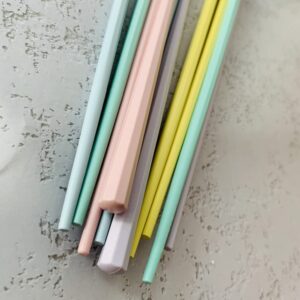 5 Pairs Fiberglass Reusable Chopsticks, Non-Slip, 5 Pairs Set (Rainbow)