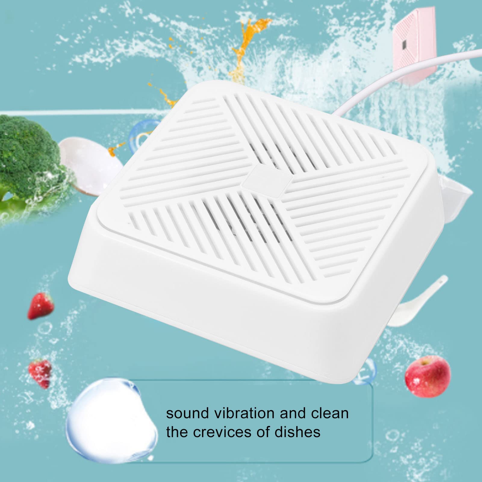 Portable Sink Dishwasher, Waterproof Sound Vibration Washing Tool for Traveling Camping Home Use