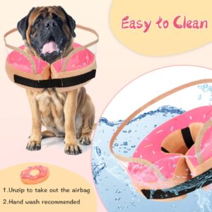 Dog Cone, Inflatable Dog Cone Collar for Large Medium Small Dogs, Soft Cone for Dogs Cats, Dog Donut Collar, Dog Cone Alternative After Surgery for Preventing Licking and Biting Wounds(S)