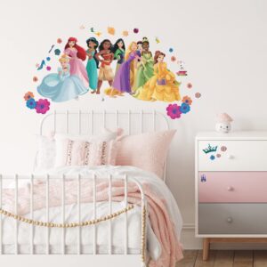 RoomMates RMK5330GM Disney Princess Flowers and Friends Giant Peel and Stick Wall Decals, red, Orange, Yellow, Green, Blue, Purple, Black, Brown, Pink