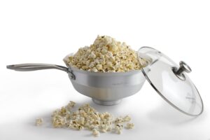 the grandpopper popcorn popper | no-shake, no-stir premium stovetop popcorn maker | popcorn pan | popcorn pot | pops kernels perfectly without burning | easy serving