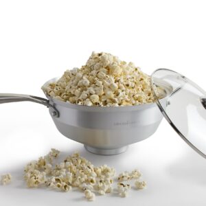 The Grandpopper Popcorn Popper | No-Shake, No-Stir Premium Stovetop Popcorn Maker | Popcorn Pan | Popcorn Pot | Pops Kernels Perfectly Without Burning | Easy Serving