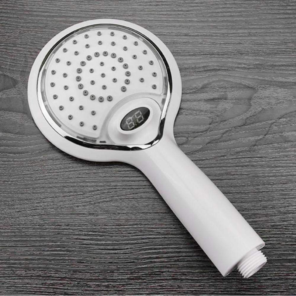 FUTENI Shower Head LCD Hand Shower Led Handheld Shower Head with Temperature Digital Display 3 Colors Change Water Powered Shower Sprinkler Showerhead