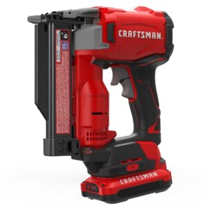 craftsman v20 pin nailer kit, 23 gauge, cordless, battery and charger included (cmcn623c1)