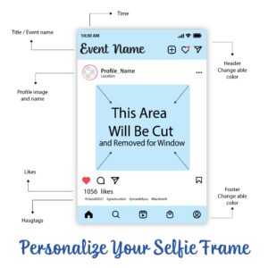 Personalized Instagram Selfie Frame, Graduations Parties, Wedding, Custom Selfie Frame, Photo Booth Prop Weddings, VP2133