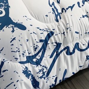 AILONEN Anchor Comforter Set for Teens Boys Kids, Nautical Theme Bedding Set Queen Size,Superior Quilted Duvet Ultra Soft,3 Piece 1 Comforter and 2 Pillowcases,Microfiber Fabric