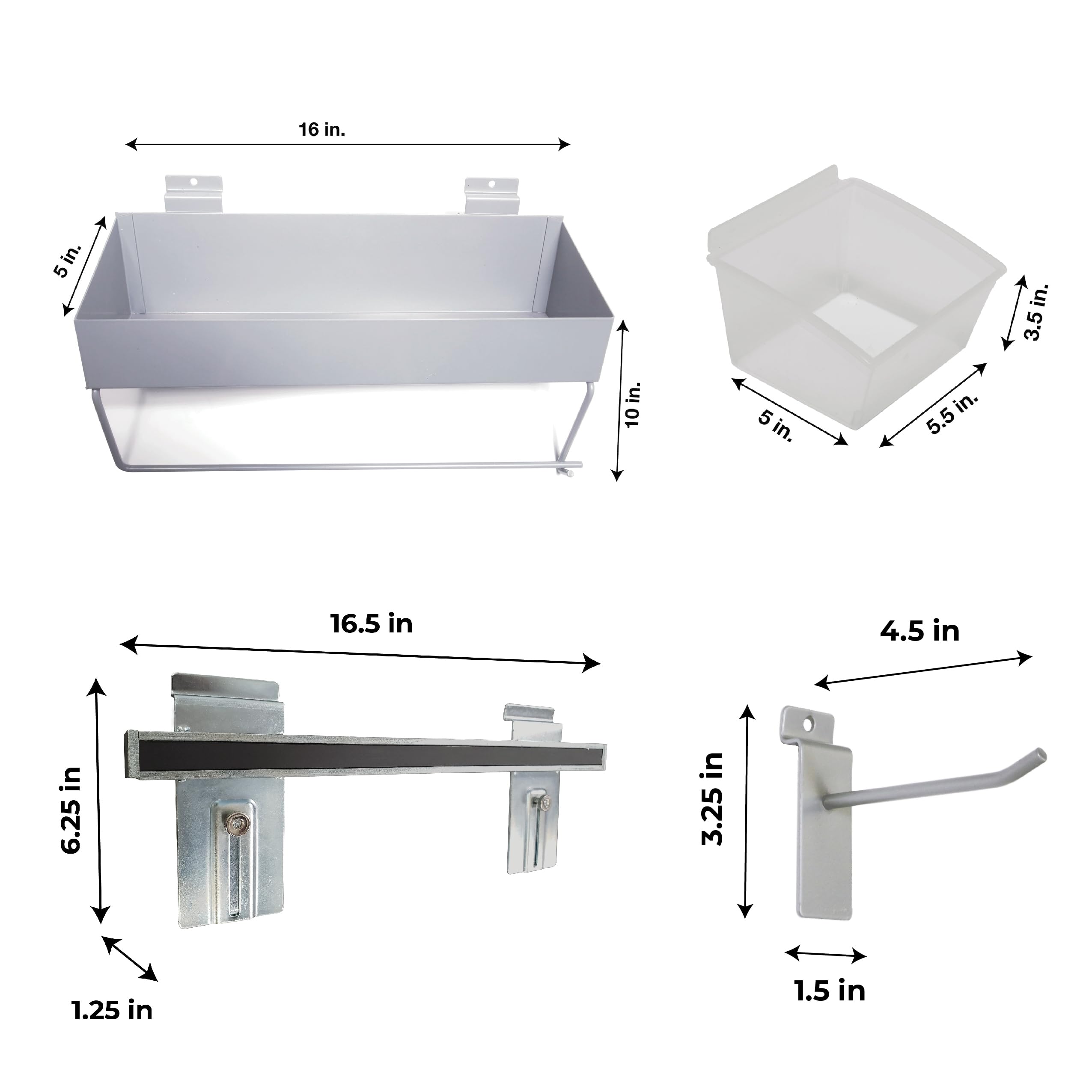 CrownWall Garage Organizer Kit - Accessories (CW10ORG-K)