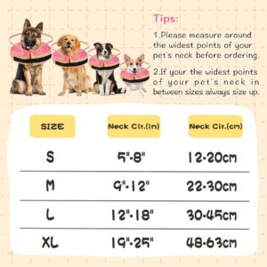 Dog Cone, Inflatable Dog Cone Collar for Large Medium Small Dogs, Soft Cone for Dogs Cats, Dog Donut Collar, Dog Cone Alternative After Surgery for Preventing Licking and Biting Wounds(S)