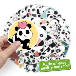 50 Pack Panda Cupcake Topper Panda Birthday Cake Decoration Cute Panda Themed Stickers (2 in 1) Baby Shower Kids Birthday Wedding Party Supplies