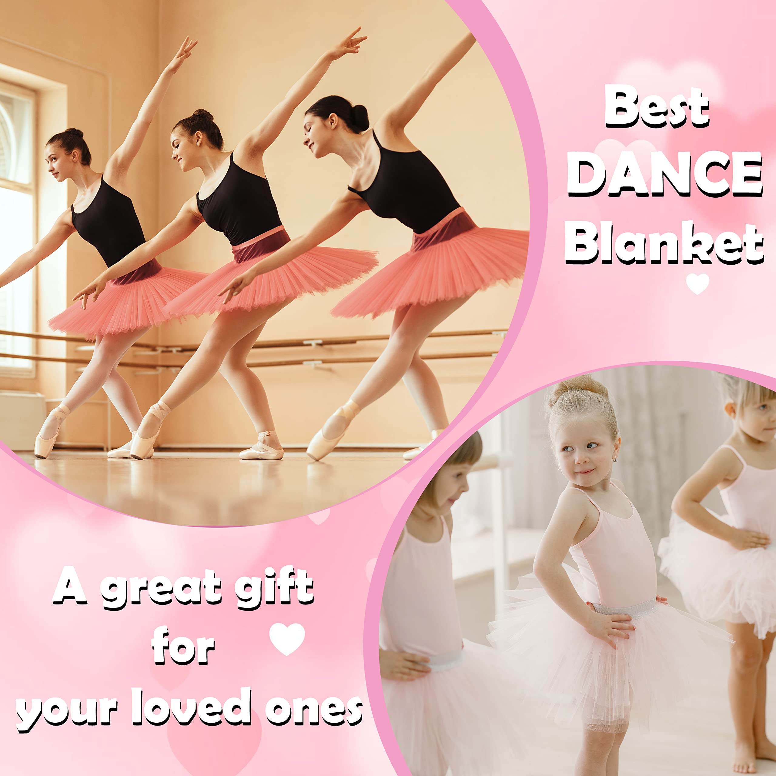 Basiole Dancer Gifts Blanket, Dance Gifts for Girls - Ballet Gifts - Dance Teacher/Dance Team Gifts, Dance Recital Gifts for Dancers, Ballet Dance Teacher Appreciation Gifts Throw Blankets 50"X60"