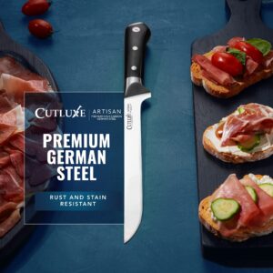 Cutluxe Ham Knife 10" - Spanish Style Meat Slicer, Carving Serrano Ibérico & Italian Prosciutto - Premium High Carbon Stainless Steel Blade - Ergonomic Handle - Artisan series