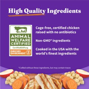 Halo Purely for Pets Holistic Dog Food, Complete Digestive Health Grain Free Cage-Free Chicken and Sweet Potato Recipe, Dry Dog Food Bag, Senior Formula, 3.5-lb Bag